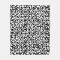 Zwart wit cirkel ring schijf spin op-art patroon