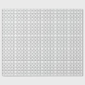 Zwart-wit cirkel strepen cadeaupapier (Vlak)