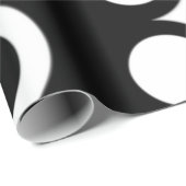 Zwart wit cirkelpatroon cadeaupapier (Rol Hoek)