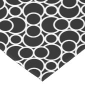 Zwart-wit cirkelpatroon korte tafelloper (Hoek)
