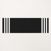 Zwart-wit cirkelpatroon met monogram yogamat (Achterkant (horizontaal))