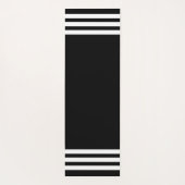 Zwart-wit cirkelpatroon met monogram yogamat (Achterkant)