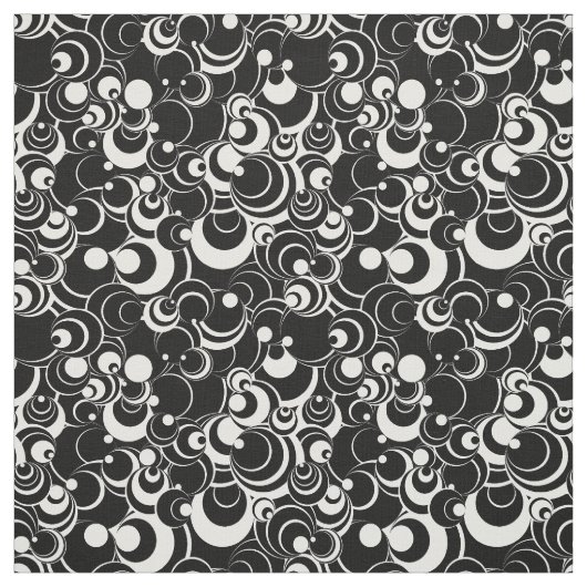 Zwart-wit cirkels Abstracte stof 2 (Swatch)