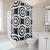 Zwart-wit cirkels patroongordijn douchegordijn (In situ)
