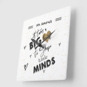 Zwart wit citaat Oppervlaktewaarderen Hartbenaming Vierkante Klok (Hoek)