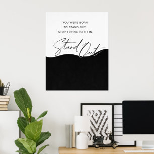 Zwart-wit citatenposter – Minimalistische wand Poster