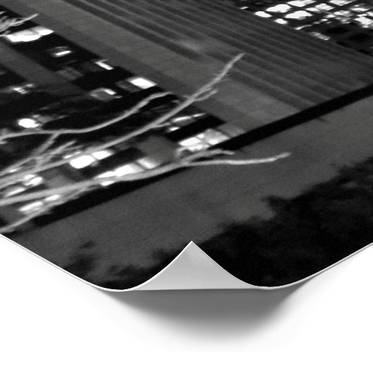 Zwart-wit cityscape 13 poster (Hoek)