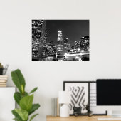 Zwart-wit cityscape 13 poster (Thuiskantoor)