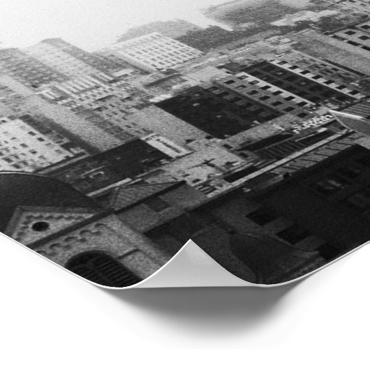 Zwart-wit Cityscape Poster (Hoek)