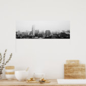 Zwart-wit Cityscape Poster (Keuken)