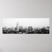 Zwart-wit Cityscape Poster (Voorkant)