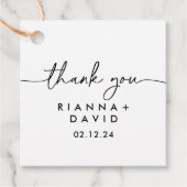 Zwart Wit Classic Bruiloft Favor Labels (Voorkant)