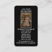 Zwart-wit Classic Entertainment Visitekaartje (Achterkant)