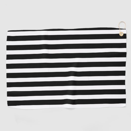  Zwart-wit Classic Gestreept Golfhanddoek (Horizontaal)