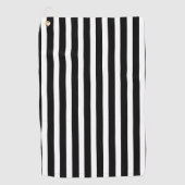  Zwart-wit Classic Gestreept Golfhanddoek (Voorkant)