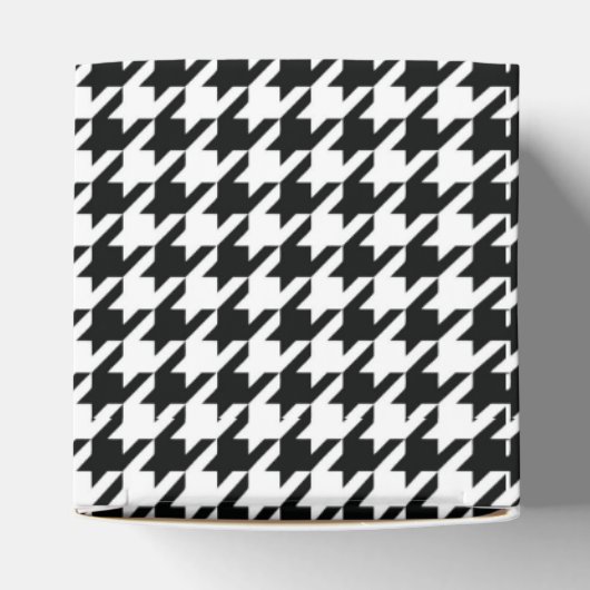 Zwart Wit Classic Houndstooth Check Bedankdoosjes (Bovenkant)