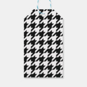 Zwart Wit Classic Houndstooth Check Cadeaulabel (Achterkant)