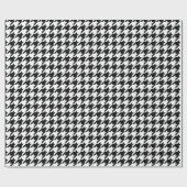 Zwart Wit Classic Houndstooth Check Cadeaupapier (Vlak)