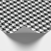 Zwart Wit Classic Houndstooth Check Cadeaupapier (Hoek)