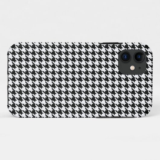 Zwart Wit Classic Houndstooth Check Case-Mate iPhone Case (Achterkant (horizontaal))