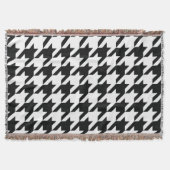 Zwart Wit Classic Houndstooth Check Deken (Voorkant)