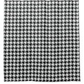 Zwart Wit Classic Houndstooth Check Douchegordijn (Voorkant)