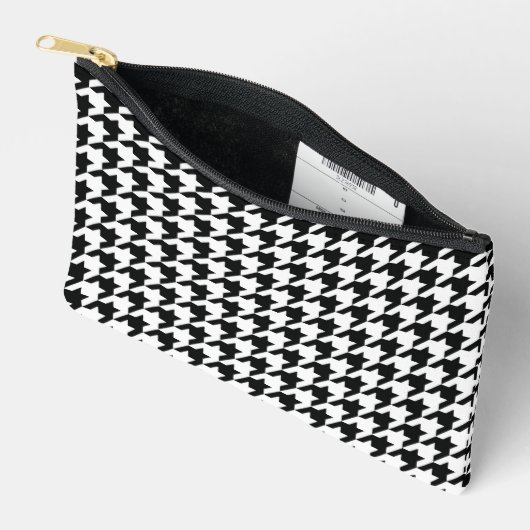 Zwart Wit Classic Houndstooth Check Etui (Open)