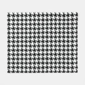 Zwart Wit Classic Houndstooth Check Fleece Deken (Voorkant (Horizontaal))