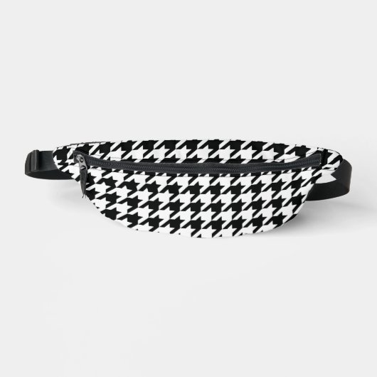 Zwart Wit Classic Houndstooth Check Heuptasje (Voorkant)