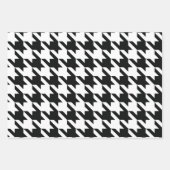 Zwart Wit Classic Houndstooth Check Inpakpapier Vel (Voorkant 2)