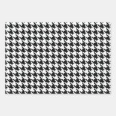 Zwart Wit Classic Houndstooth Check Inpakpapier Vel (Voorkant)