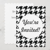Zwart Wit Classic Houndstooth Check Kaart (Voorkant / Achterkant)