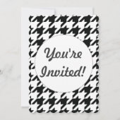 Zwart Wit Classic Houndstooth Check Kaart (Voorkant)