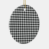 Zwart Wit Classic Houndstooth Check Keramisch Ornament (Rechts)