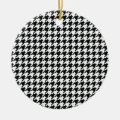 Zwart Wit Classic Houndstooth Check Keramisch Ornament (Voorkant)