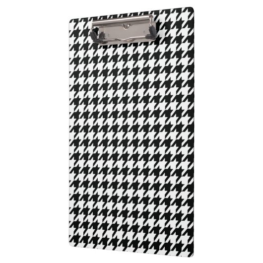 Zwart Wit Classic Houndstooth Check Klembord (Links)