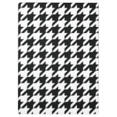 Zwart Wit Classic Houndstooth Check Klembord (Achterkant)