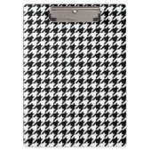 Zwart Wit Classic Houndstooth Check Klembord (Voorkant)