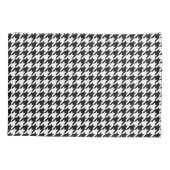 Zwart Wit Classic Houndstooth Check Kussensloop (Achterkant-Links)