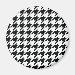 Zwart Wit Classic Houndstooth Check Magneet