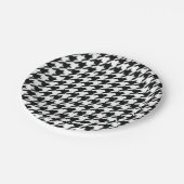 Zwart Wit Classic Houndstooth Check Papieren Bordje (Gekanteld)