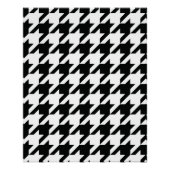 Zwart Wit Classic Houndstooth Check Perfect Poster (Voorkant)