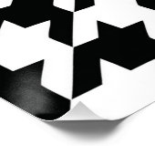 Zwart Wit Classic Houndstooth Check Perfect Poster (Hoek)