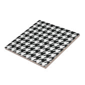 Zwart Wit Classic Houndstooth Check Tegeltje (Zijkant)