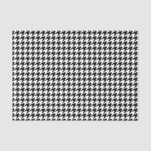 Zwart Wit Classic Houndstooth Check Tissuepapier (Voorkant)