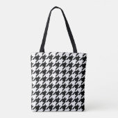 Zwart Wit Classic Houndstooth Check Tote Bag (Achterkant)