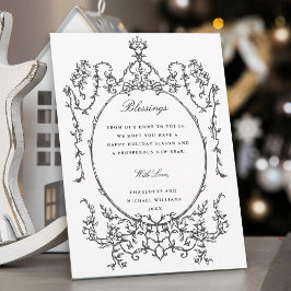 Zwart & Wit Classic  Lijst Foto Feestdagenkaart