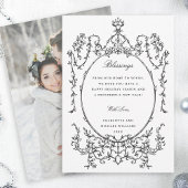 Zwart & Wit Classic  Lijst Foto Feestdagenkaart