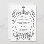 Zwart & Wit Classic  Lijst Foto Feestdagenkaart (Voorkant)