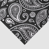 zwart-wit Classic Paisley Pattern Tissuepapier (Detail)